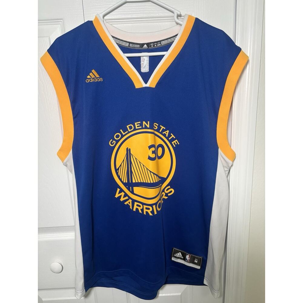 Adidas Golden State Warriors Stephen Curry 30 Jersey Blue Adult Medium